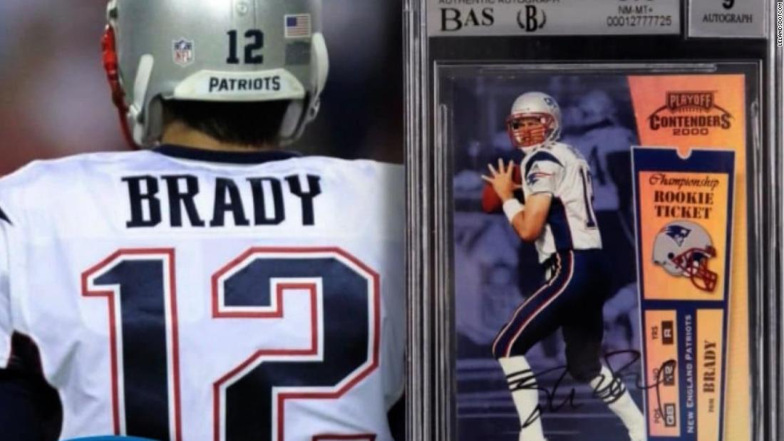Tom Brady's rookie card sets a new record