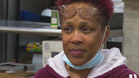 Tracie Cowan wept inside the store as she talked about the impact of the trial.
