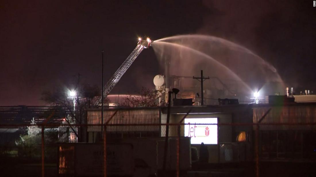 An explosion of a paint plant causes one person to go missing and several injured