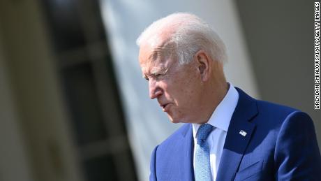 US President Joe Biden speaks about gun violence prevention in the Rose Garden of the White House in Washington, DC, on April 8, 2021. - Biden unveiled measures aimed at curbing rampant US gun violence, especially seeking to prevent the spread of untraceable &quot;ghost guns.&quot; 