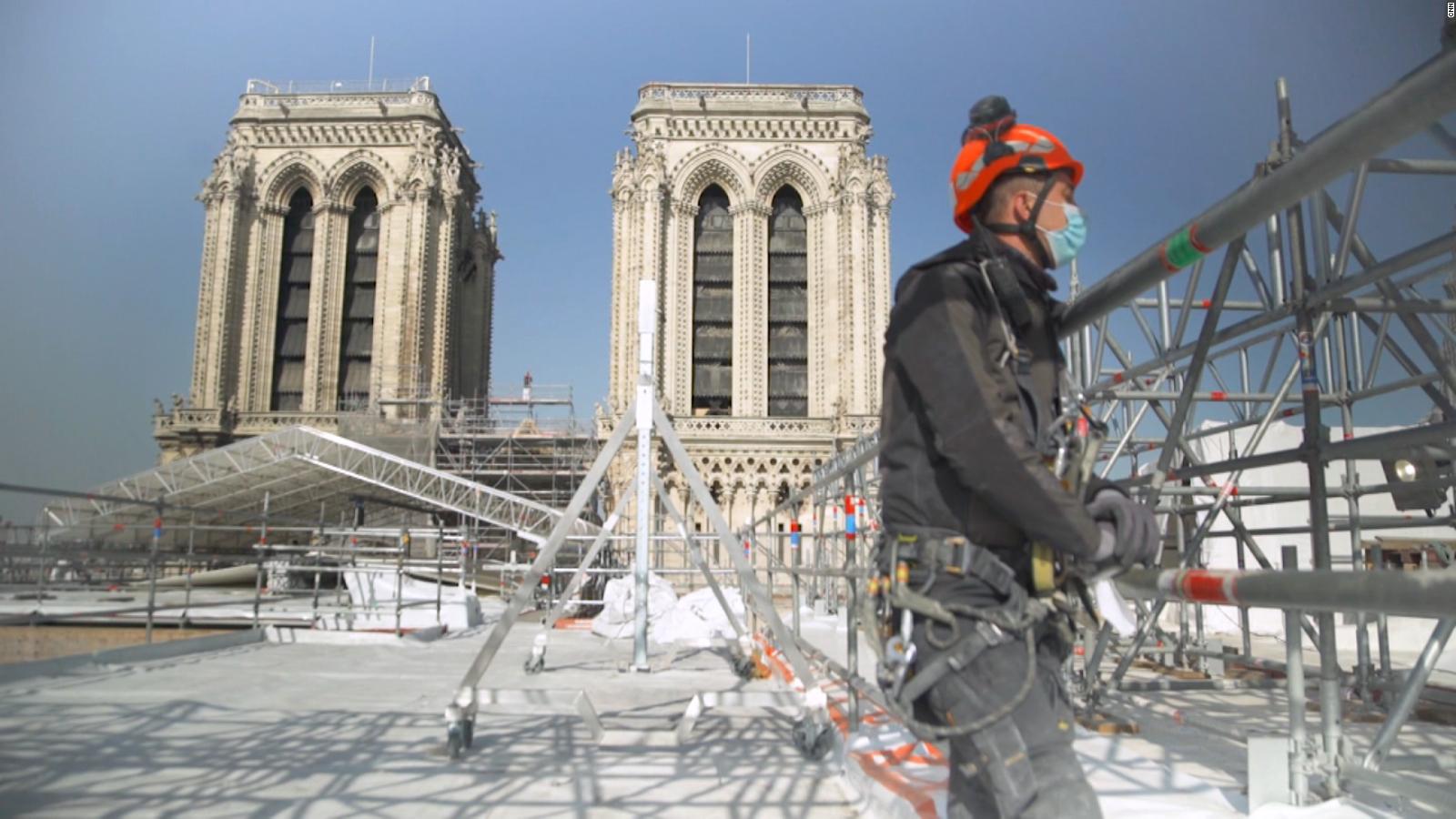 A Look Inside Restoration Works Of Notre Dame Cathedral - CNN Video