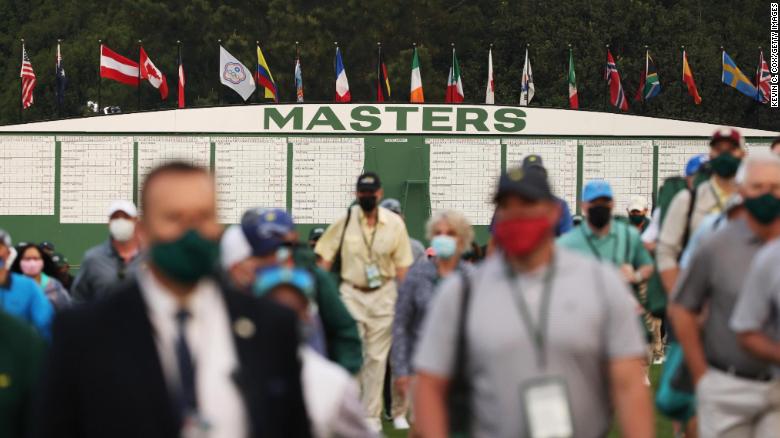 This is the first time in two years that the Masters has allowed spectators on the course.