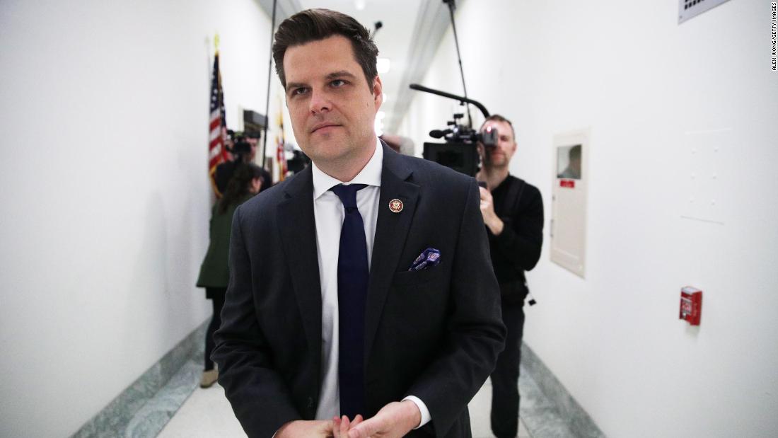 The first Congress member to appeal to Matt Gaetz to resign
