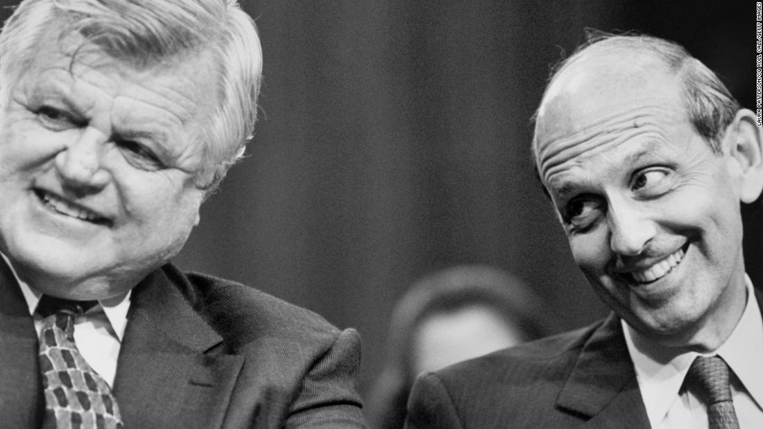 Breyer is joined by US Sen. Ted Kennedy at his confirmation hearings in July 1994. Breyer was confirmed by a vote of 84-9.