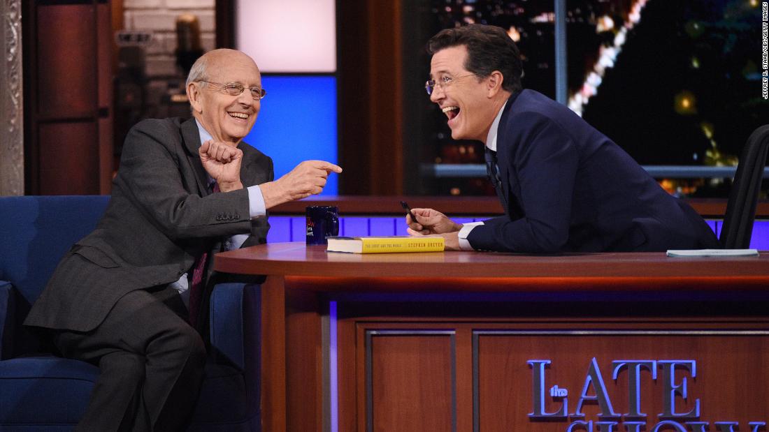 Breyer appears on &quot;The Late Show&quot; with Stephen Colbert in September 2015.