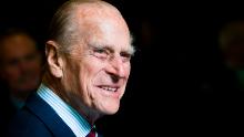 EDINBURGH, UNITED KINGDOM - JULY 04: Prince Philip, Duke of Edinburgh smiles during a visit to the headquarters of the Royal Auxiliary Air Force&#39;s (RAuxAF) 603 Squadron on July 4, 2015 in Edinburgh, Scotland. (Photo by Danny Lawson - WPA Pool/Getty Images)