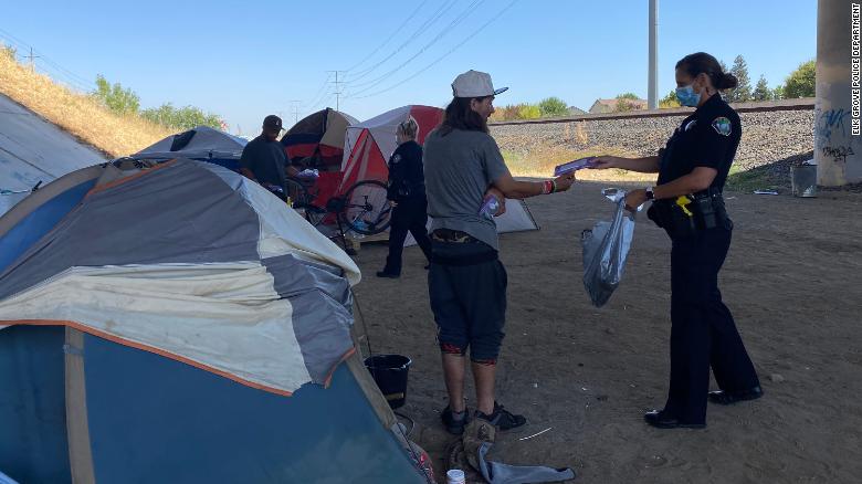 A California town is paying its homeless to clean their encampment sites