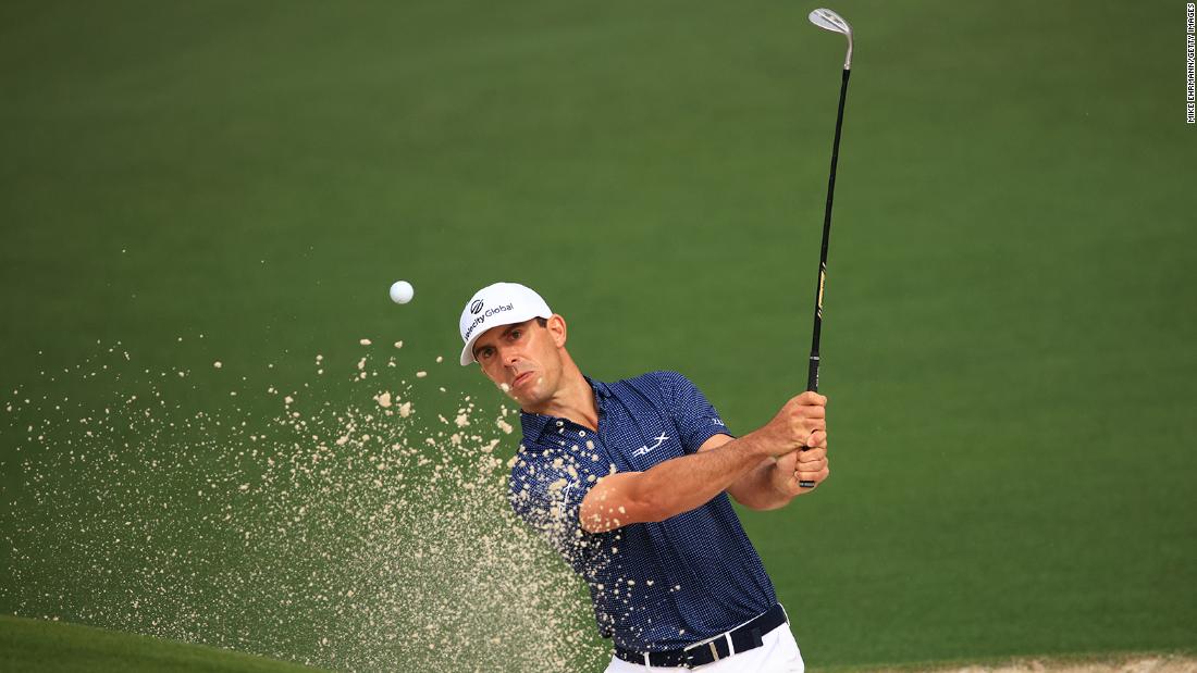 Billy Horschel has unfortunate slip on bank of Masters hole after removing shoes and socks for shot in water