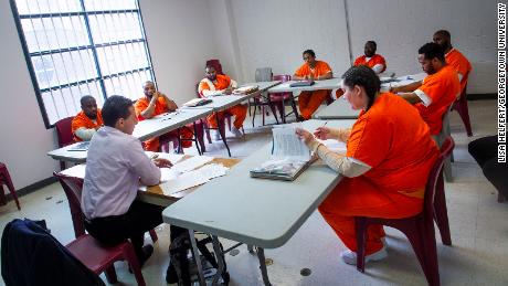 Inmates participate in the Prison Scholars Program at DC Jail in 2018.