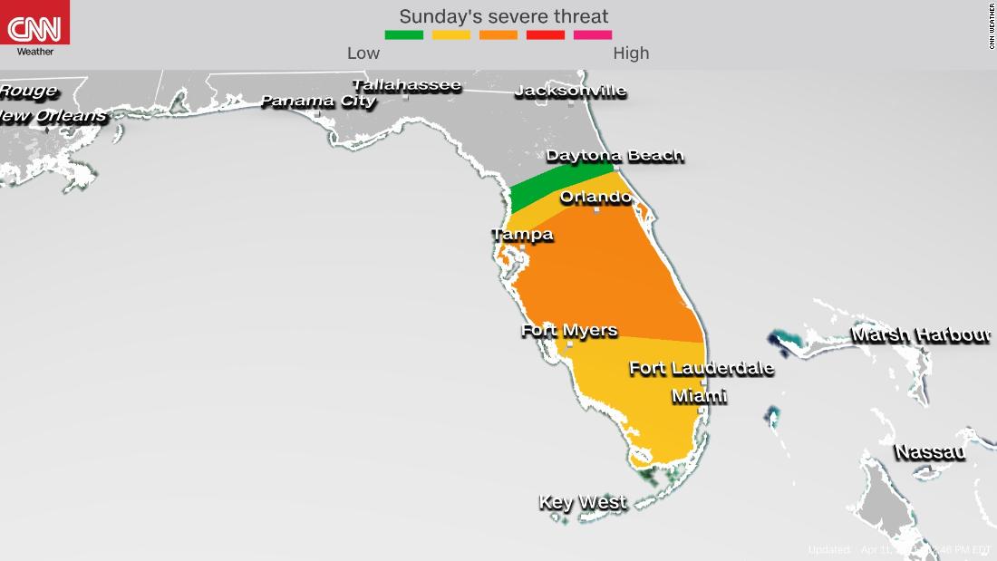 Severe storm threat has increased across Florida causing airport delays