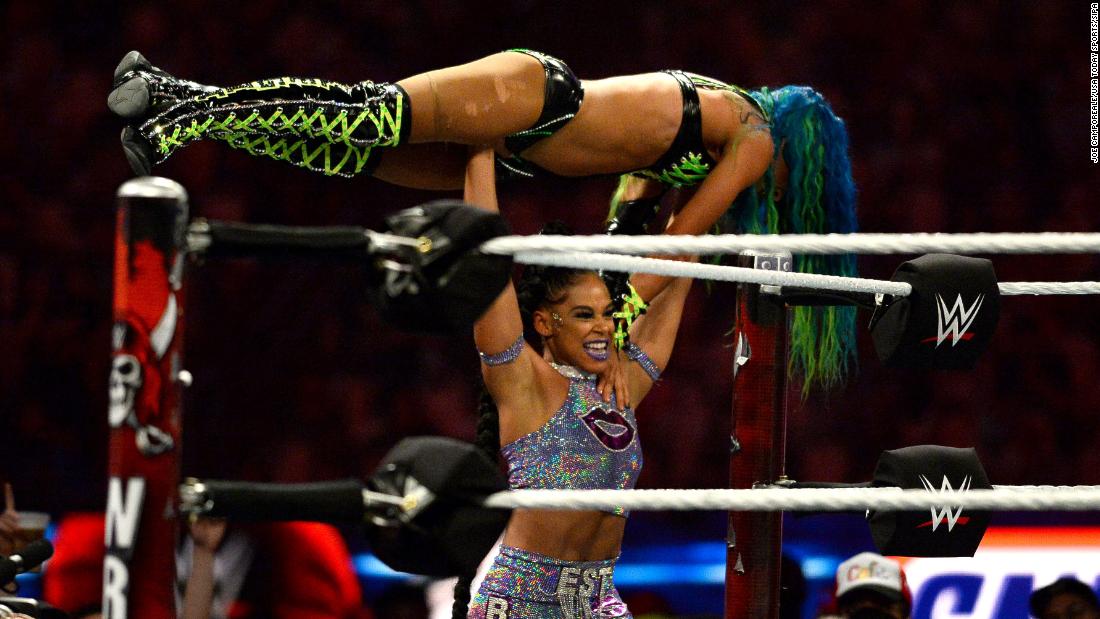 WWE stars make history as first Black women to duke it out in WrestleMania main event