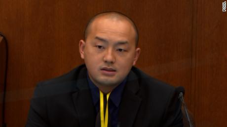 Minneapolis Park Police officer Peter Chang said he heard the crowd of bystanders yelling on May 25, 2020.