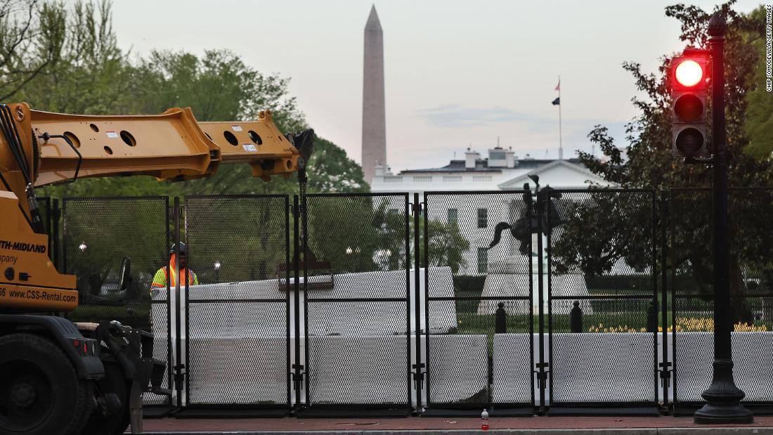 Part Of Fencing Perimter Comes Down Around White House - CNNPolitics