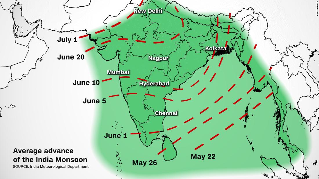 India's critical wet monsoon season has started
