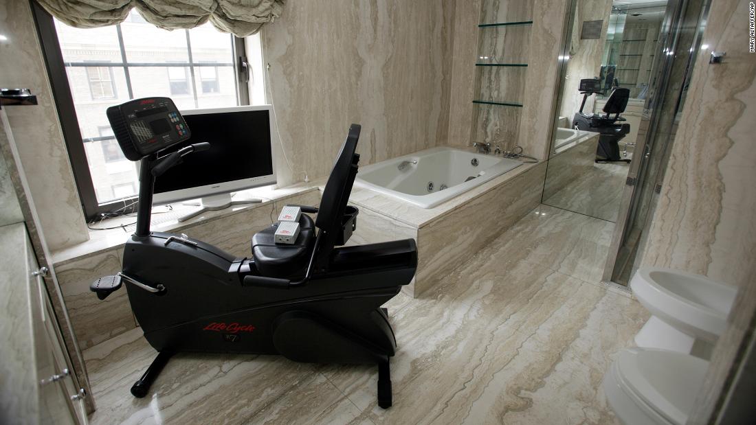 A look inside one of the bathrooms in Madoff&#39;s penthouse apartment.