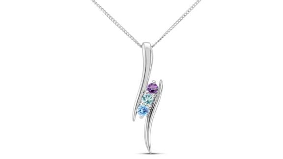 Mother's Journey Real Birthstone Pendant