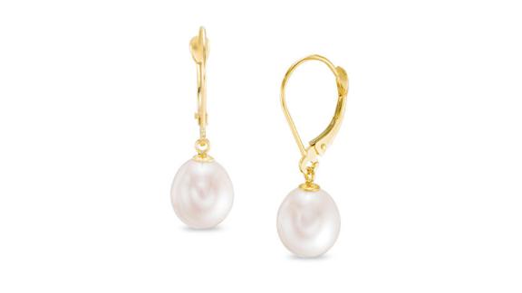 Baroque cultured freshwater pearl earrings
