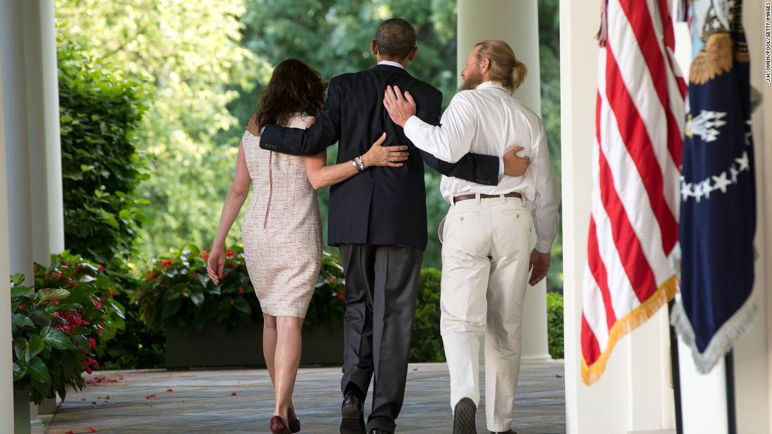 US President Barack Obama walks with the parents of Army Sgt. Bowe Bergdahl after making a statement at the White House about &lt;a href=&quot;http://www.cnn.com/2014/05/31/world/asia/afghanistan-bergdahl-release/index.html&quot; target=&quot;_blank&quot;&gt;Bergdahl&#39;s release&lt;/a&gt; in May 2014. Bergdahl had been held captive in Afghanistan for nearly five years, and the Taliban released him in exchange for five U.S.-held prisoners.