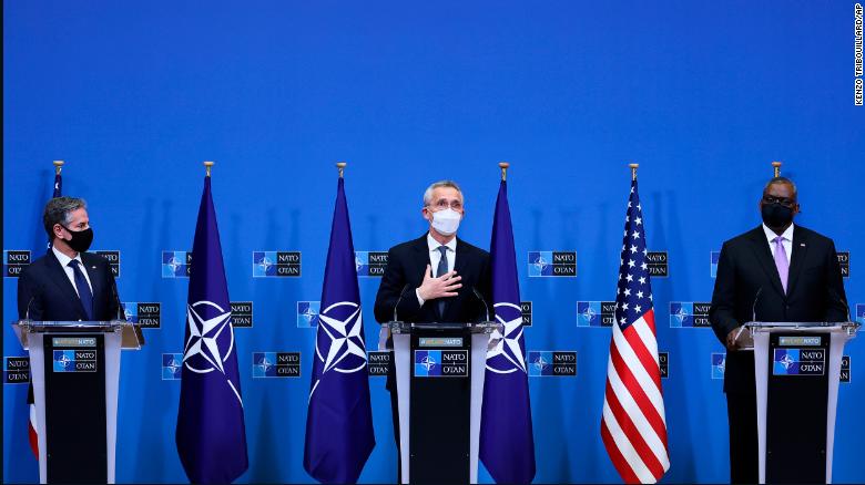 US and other NATO members pledge support to Ukraine while walking fine line with Russia