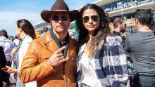 Matthew McConaughey and his wife Camila Alves attend the F1 Grand Prix of USA at Circuit of The Americas in Austin, Texas on November 03, 2019. (Photo by SUZANNE CORDEIRO / AFP) (Photo by SUZANNE CORDEIRO/AFP via Getty Images)