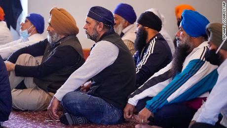 Members of the Sikh Coalition gather at the Sikh Satsang of Indianapolis on Saturday, April 17, to formulate the group&#39;s response to the shooting at a FedEx facility that claimed the lives of four members of the Sikh community.