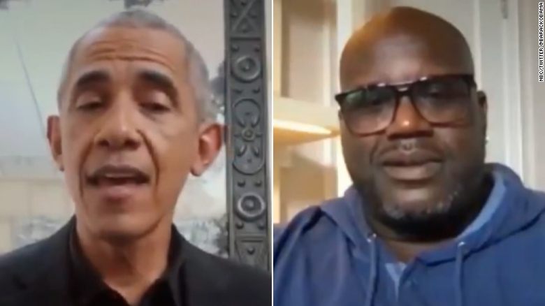 Obama and Shaquille O'Neal urge Americans to get vaccinated