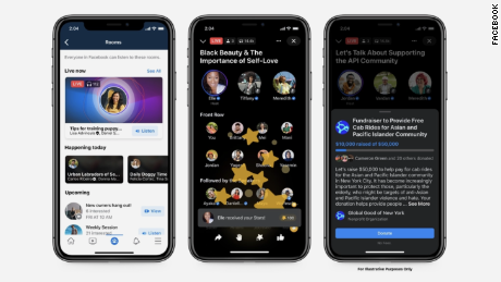 Facebook Live Audio Rooms mimics the experience on Clubhouse and Twitter Spaces 