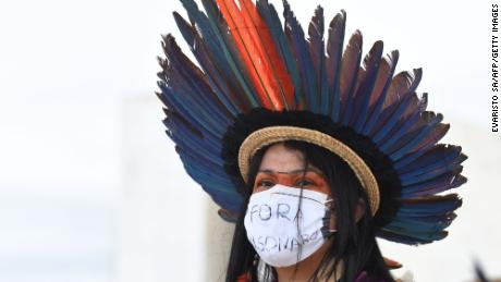 Brazil's indigenous groups are protesting a bill that would allow commercial mining on their land