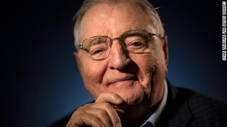 Former Vice President Walter F. Mondale, photographed at his Mill District condo on April 30, 2019, in Minneapolis.