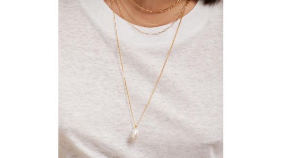 Mejuri Bold Pearl Pendant Necklace