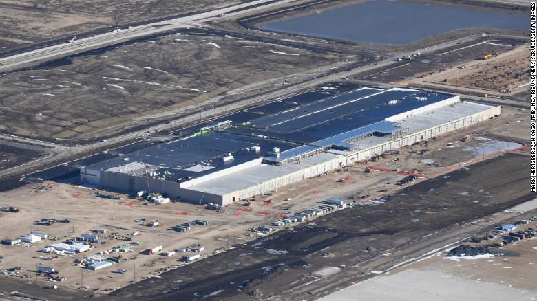 The Foxconn campus, under construction in January 2020. 