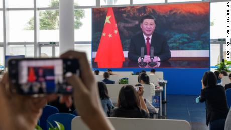 Chinese President Xi Jinping delivers a video link speech during the Boao Forum for Asia in southern China’s Hainan Province on April 20th.