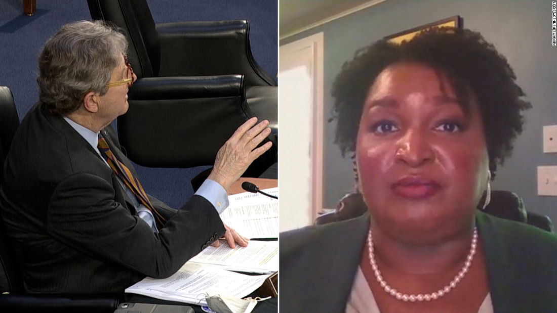 Ok I Get The Idea Gop Senator Cuts Off Stacey Abrams On Controversial Voting Law Cnn Video