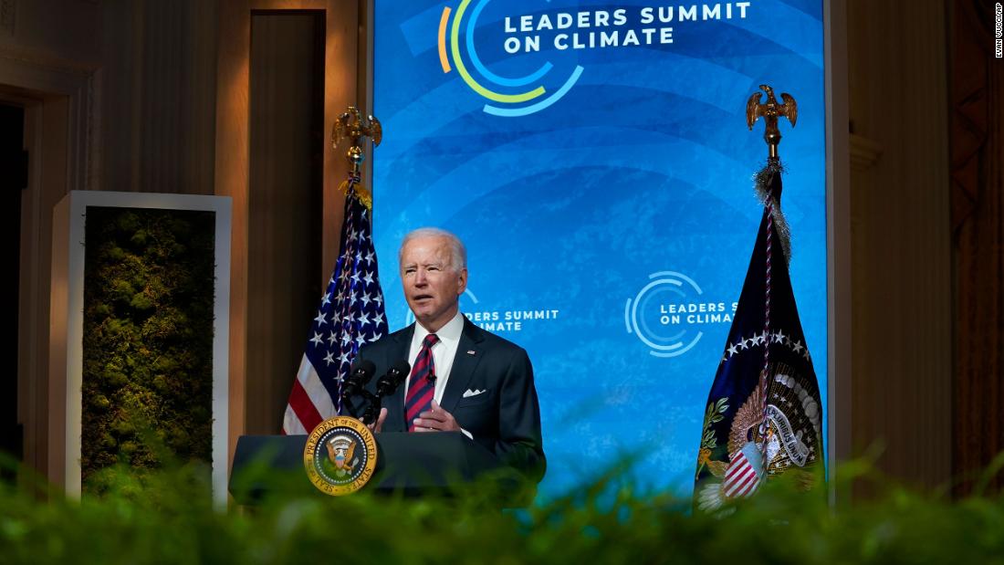 Biden aims to make the economic case for fighting climate change on second day of virtual summit