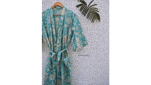 Wintageworld Women's Kimono Cotton Robe