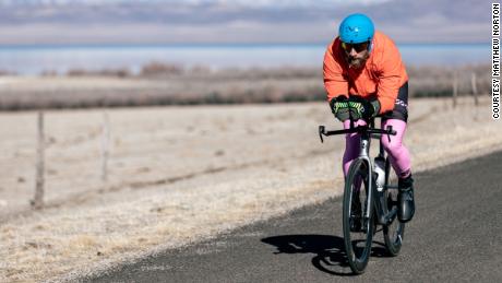 James Lawrence completes 180km on the bike each day