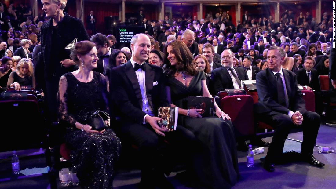 William and Catherine attend the BAFTA Awards in London in February 2018.