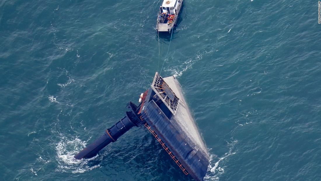 Sixth body recovered after ship with 19 on board capsized last week off the Louisiana coast