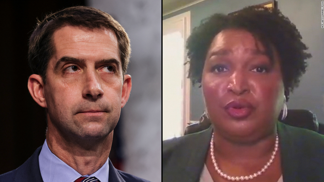 Fact check: Tom Cotton suggested Stacey Abrams endorsed a boycott of Georgia. She opposed it.
