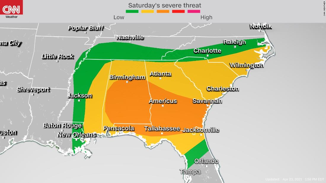 Severe Storms Threaten The Southern US Friday And Saturday - CNN Video