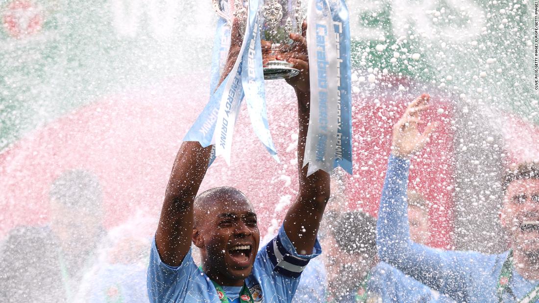 Manchester City clinches fourth consecutive League Cup title as fans return to Wembley Stadium