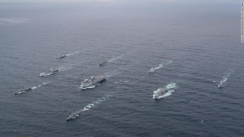 Britain is sending a huge naval force through some of the most tense waters in Asia