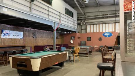 Sacramento Police use multiple settings for its hands-on training. Pictured here, the skeleton of a full pool bar where officers go through different scenarios.