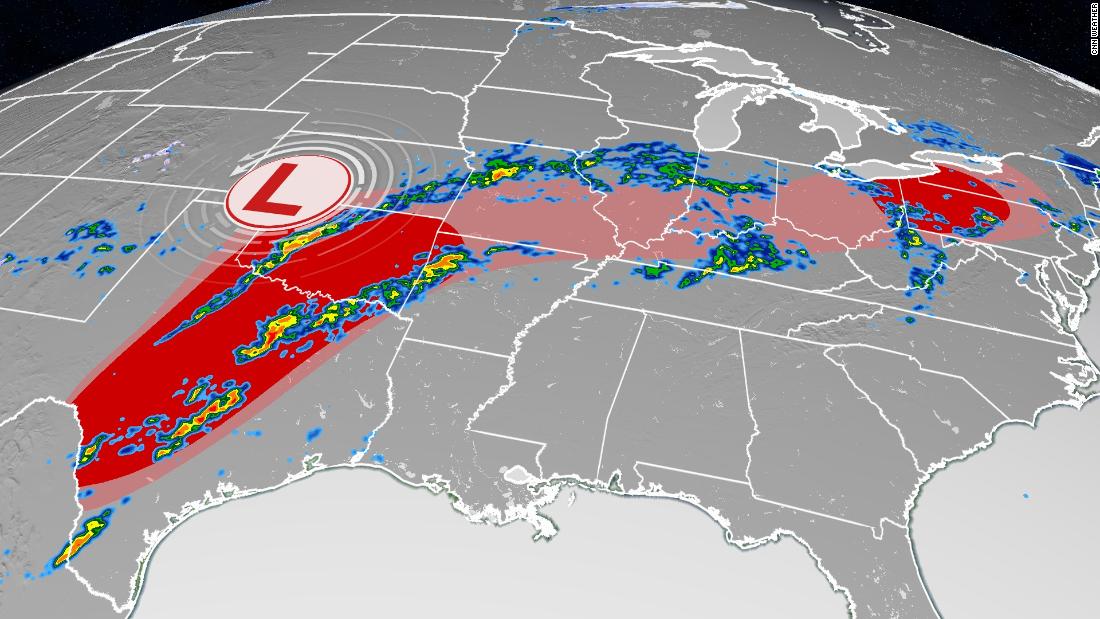 Severe storms threaten over 50 million people from Texas to New York