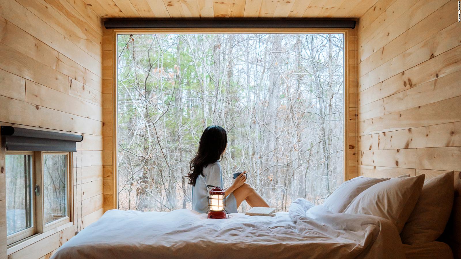 Tiny Getaway cabins become hot property for pandemic mini-vacations | CNN  Travel