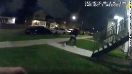 Bodycam footage of the scene during the pursuit of Anthony Alvarez.