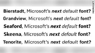 Microsoft is retiring its default font. It wants your help choosing a new one