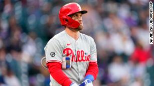 670 The Score on X: #Cubs collapse and blow a 5-run lead in the final two  innings, their hearts getting broken on Bryce Harper's towering walk-off  grand slam that lifted Phillies to