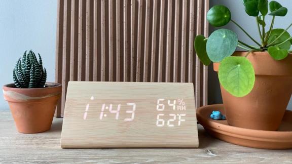 Jall Wooden Digital Alarm Clock 
