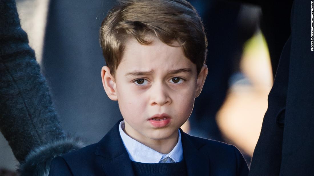Prince George, the eldest son of Prince William and Catherine, the Duchess of Cambridge, attends a Christmas Day church service in 2019. George is third in line to the British throne, behind his father and his grandfather, Prince Charles.